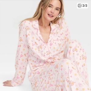 Women's Pink Seashell-Print Pajama Set - Light Pink